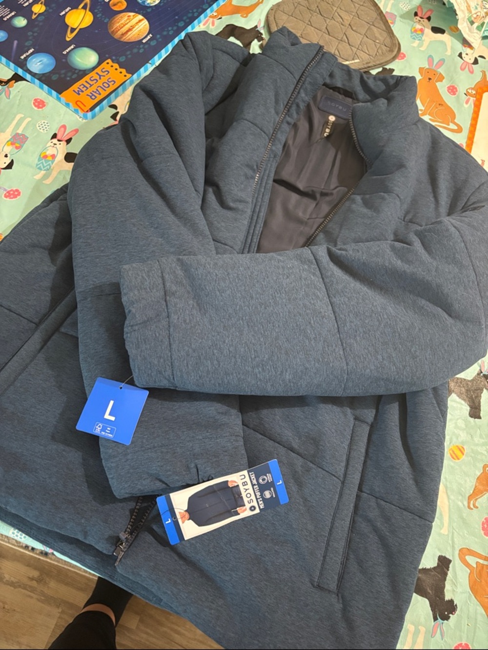 Soybu Men's Puffer Jacket in Slate Blue